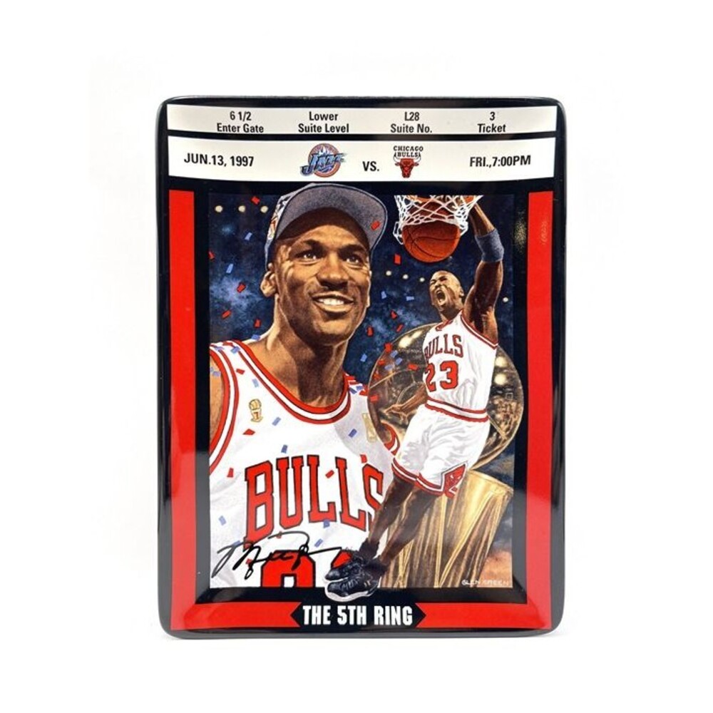 Michael Jordan "The 5th Ring" Collector Plate 1997 Bradford Exchange Upper Deck